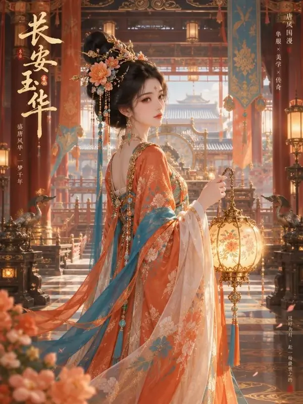 短剧《长安十二夜》封面，家国权谋题材，一夜一局，十二夜定江山